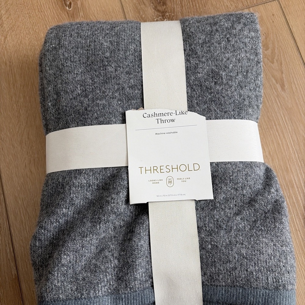 The Cozy Collection Cozy Faux Cashmere Knit Throw Gray - Threshold Studio McGee